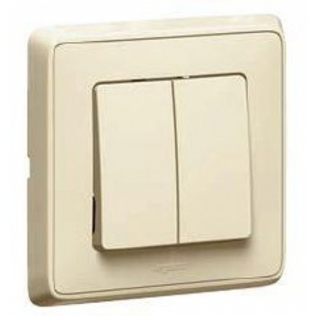 Intrerupator dublu cap scara 10A Ivoire Legrand Cariva